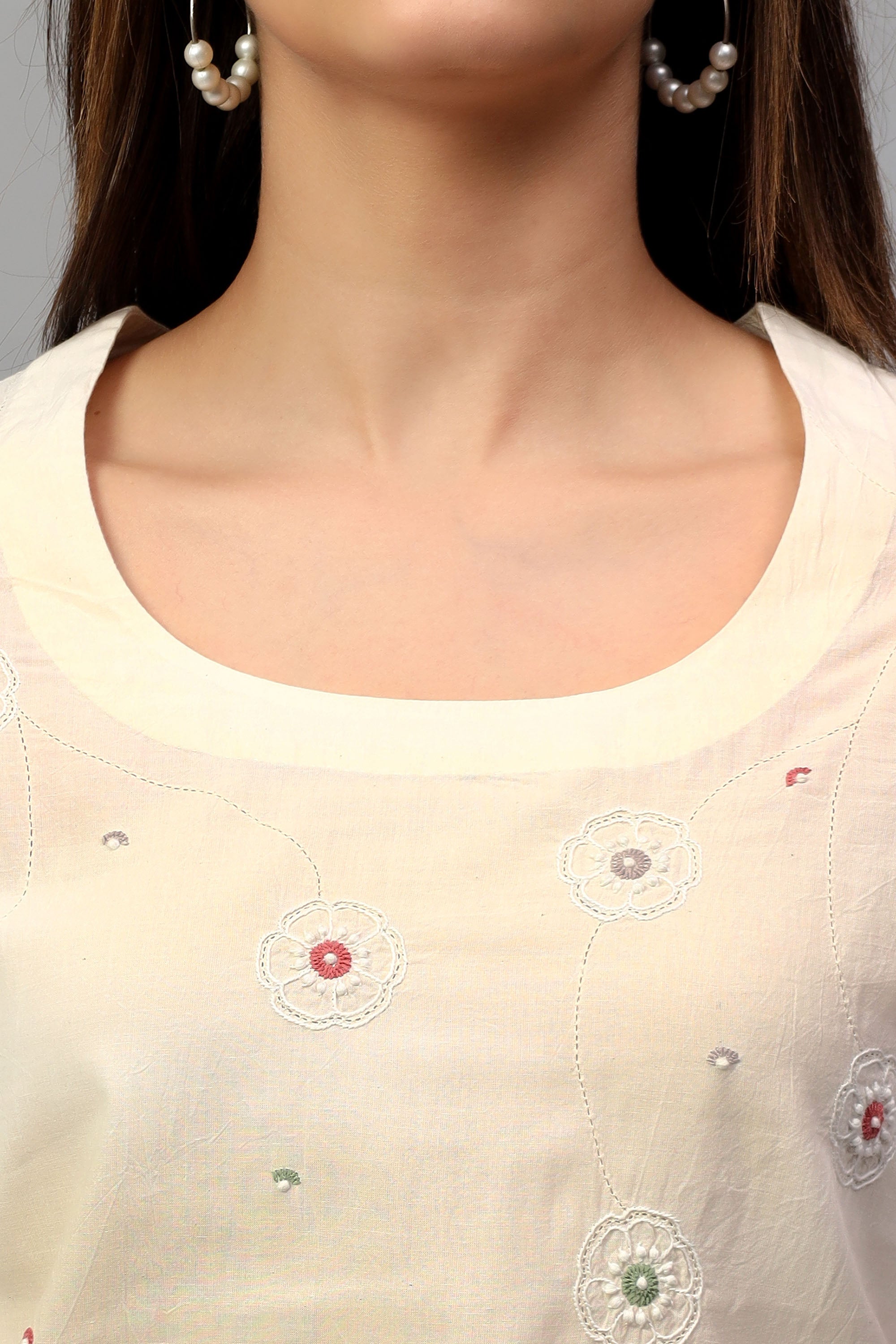 Kurta | Meer | Chikankari | Cotton