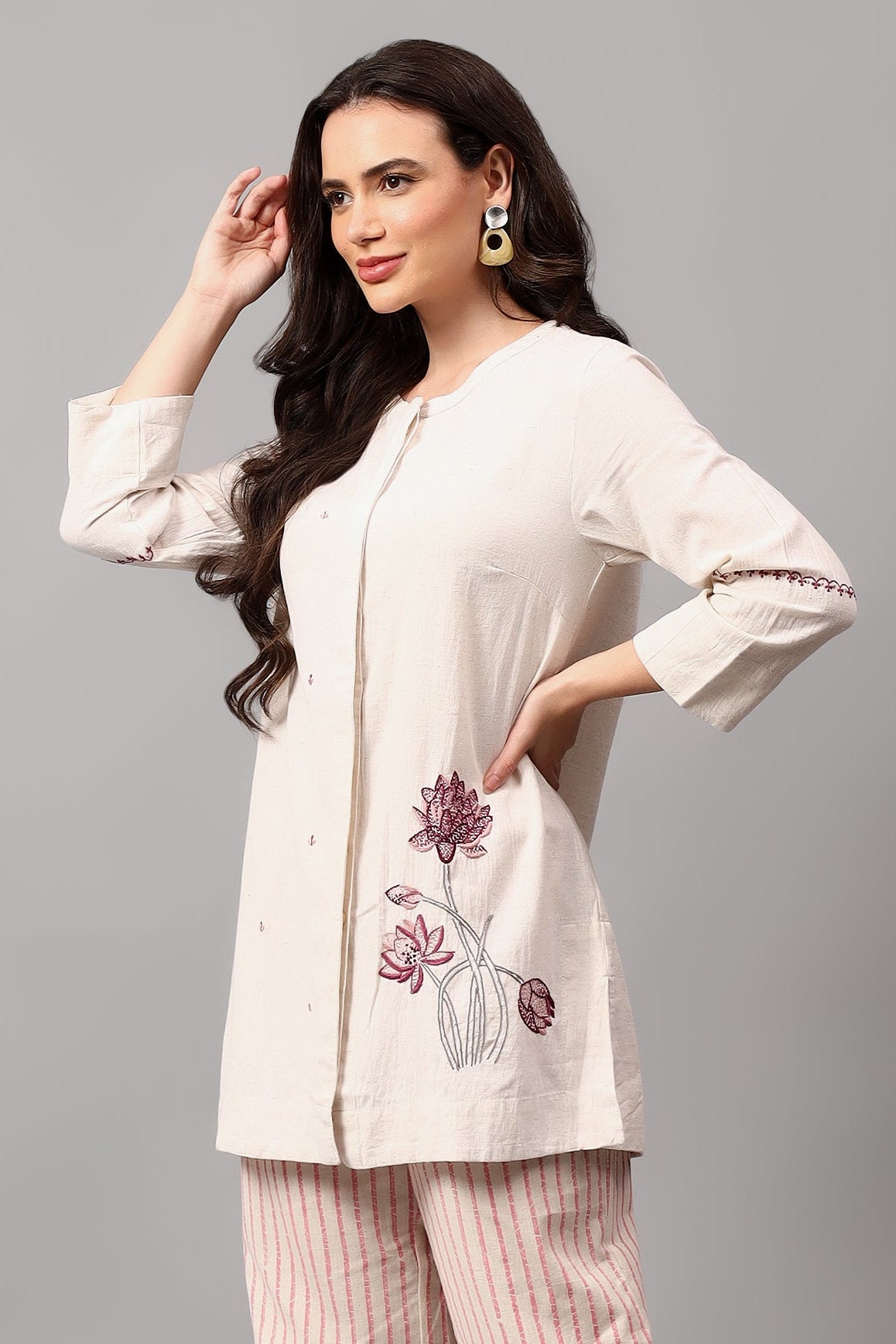 Spiti handcrafted Chikankari Shirt