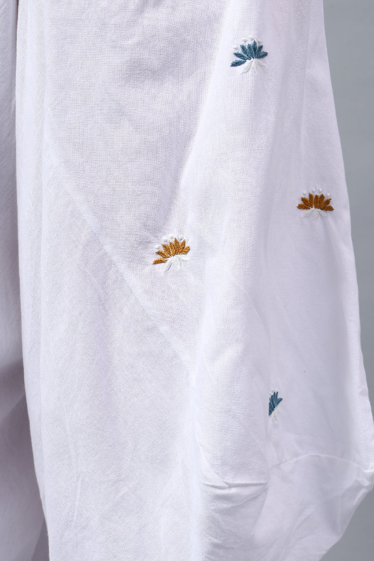 Cascade Pant | Yurui | Chikankari | Cotton Linen