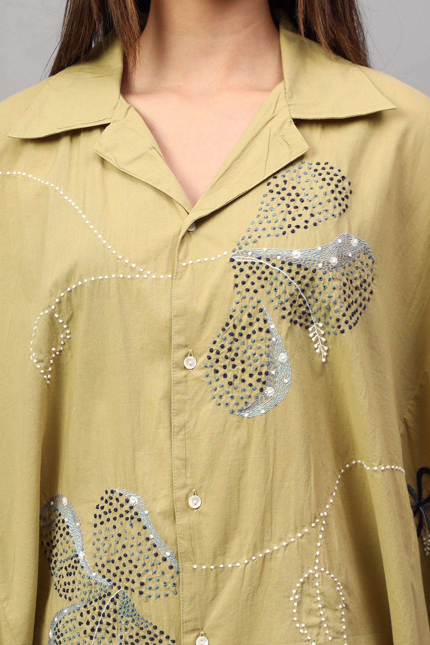 Easy Shirt | Samkhya | Chikankari | Cotton