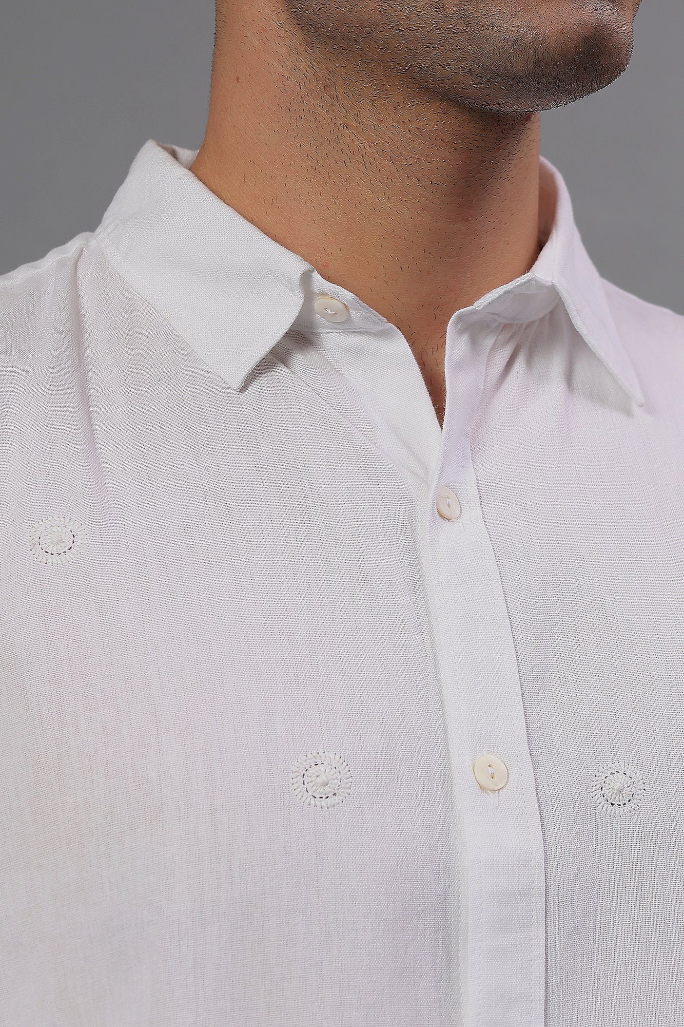Yugam handcrafted Chikankari spread collar Shirt