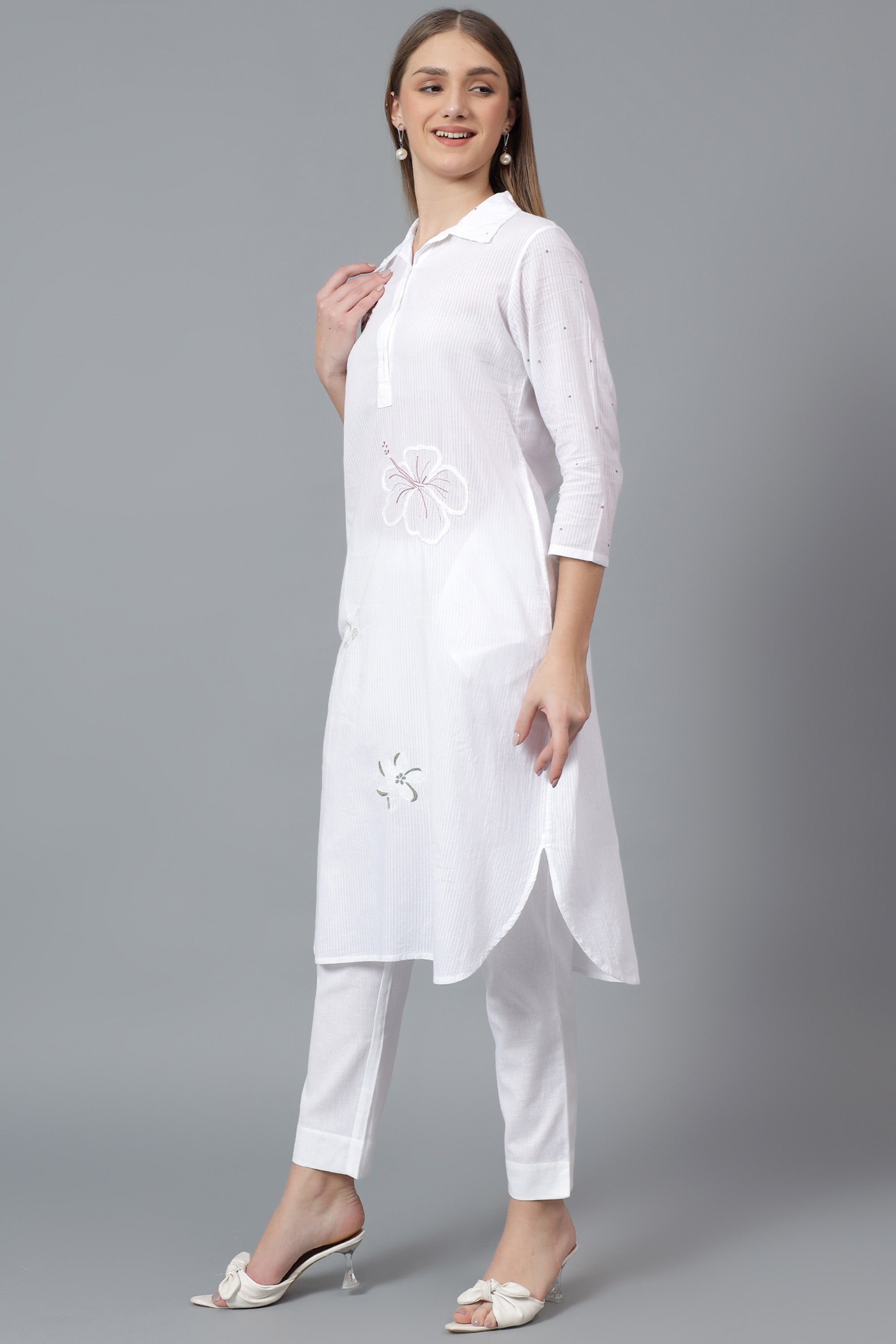 Tunic | Narmada | Chikankari | Cotton