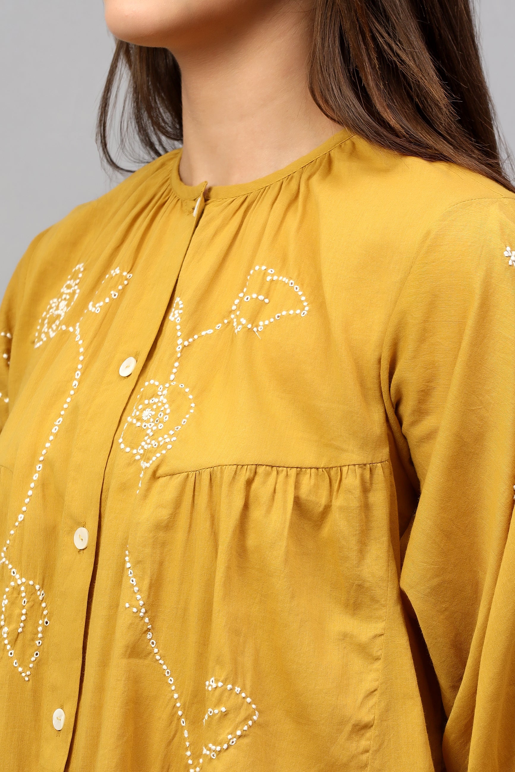 Preposition handcrafted Chikankari Shirt