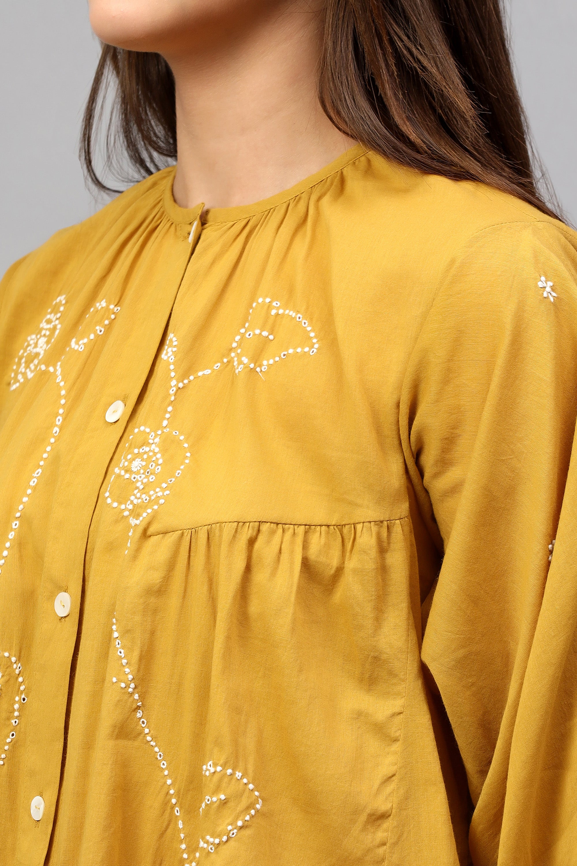 Shirt | Preposition | Chikankari | Cotton