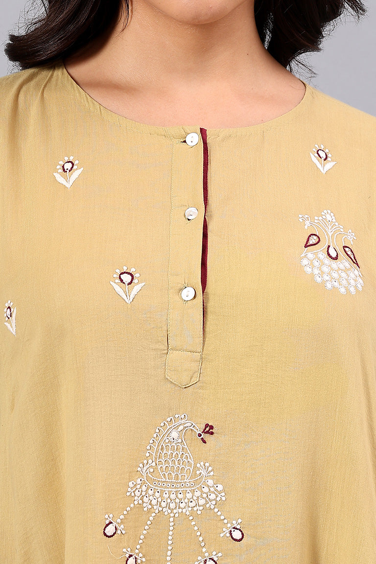 Kurta | Saraansh | Chikankari | Cotton