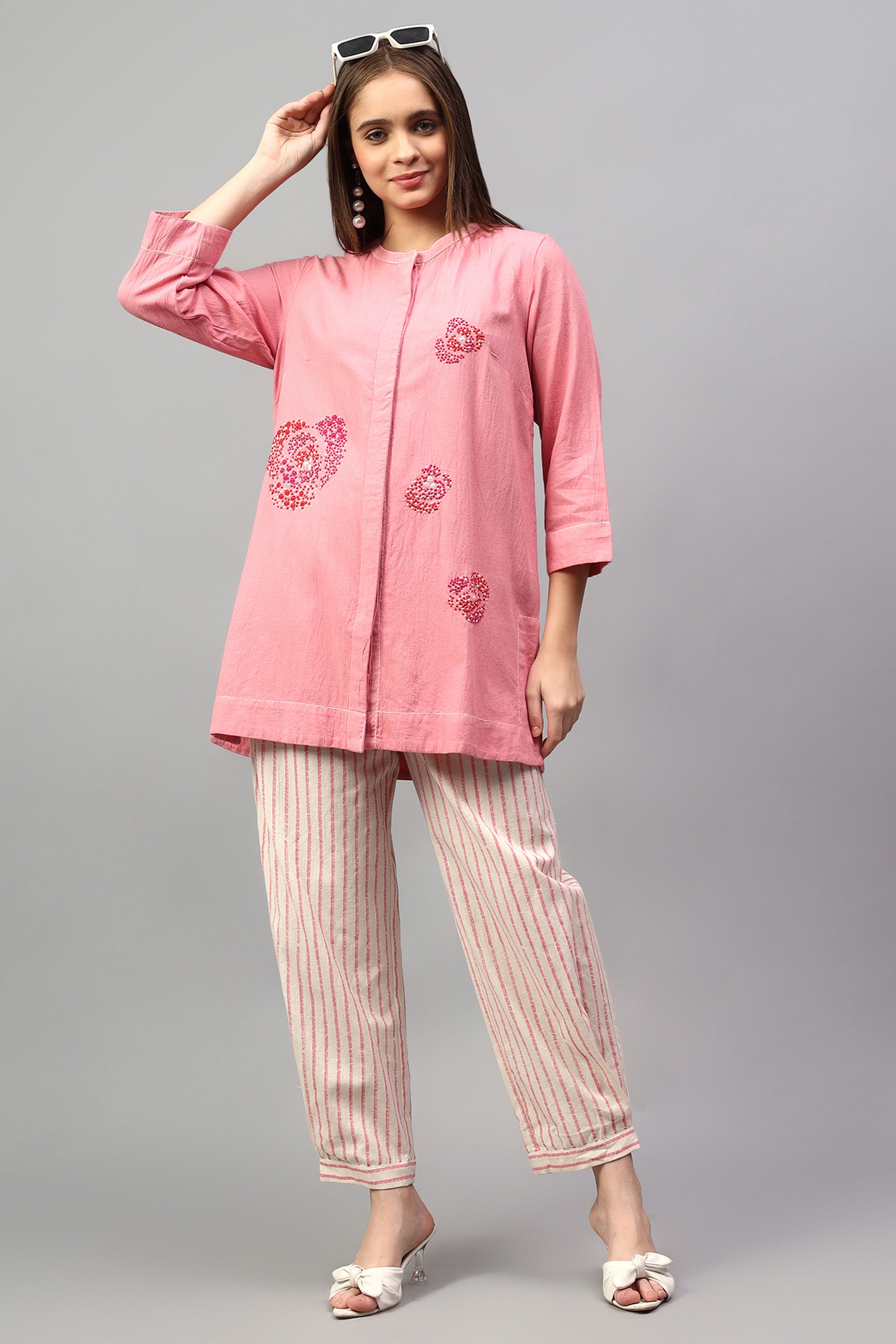 Shirt | Nubra | Chikankari | Cotton linen