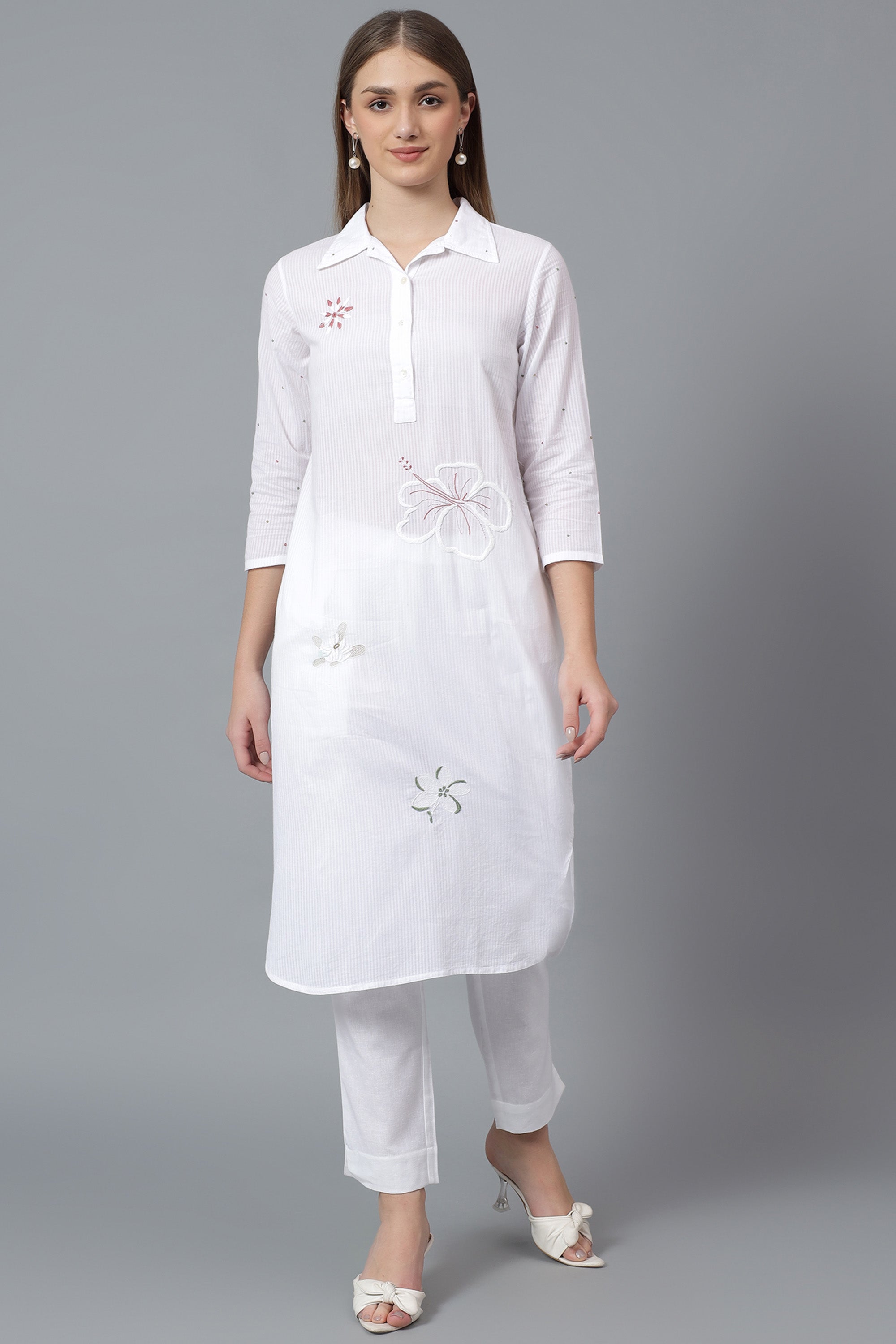 Tunic | Narmada | Chikankari | Cotton
