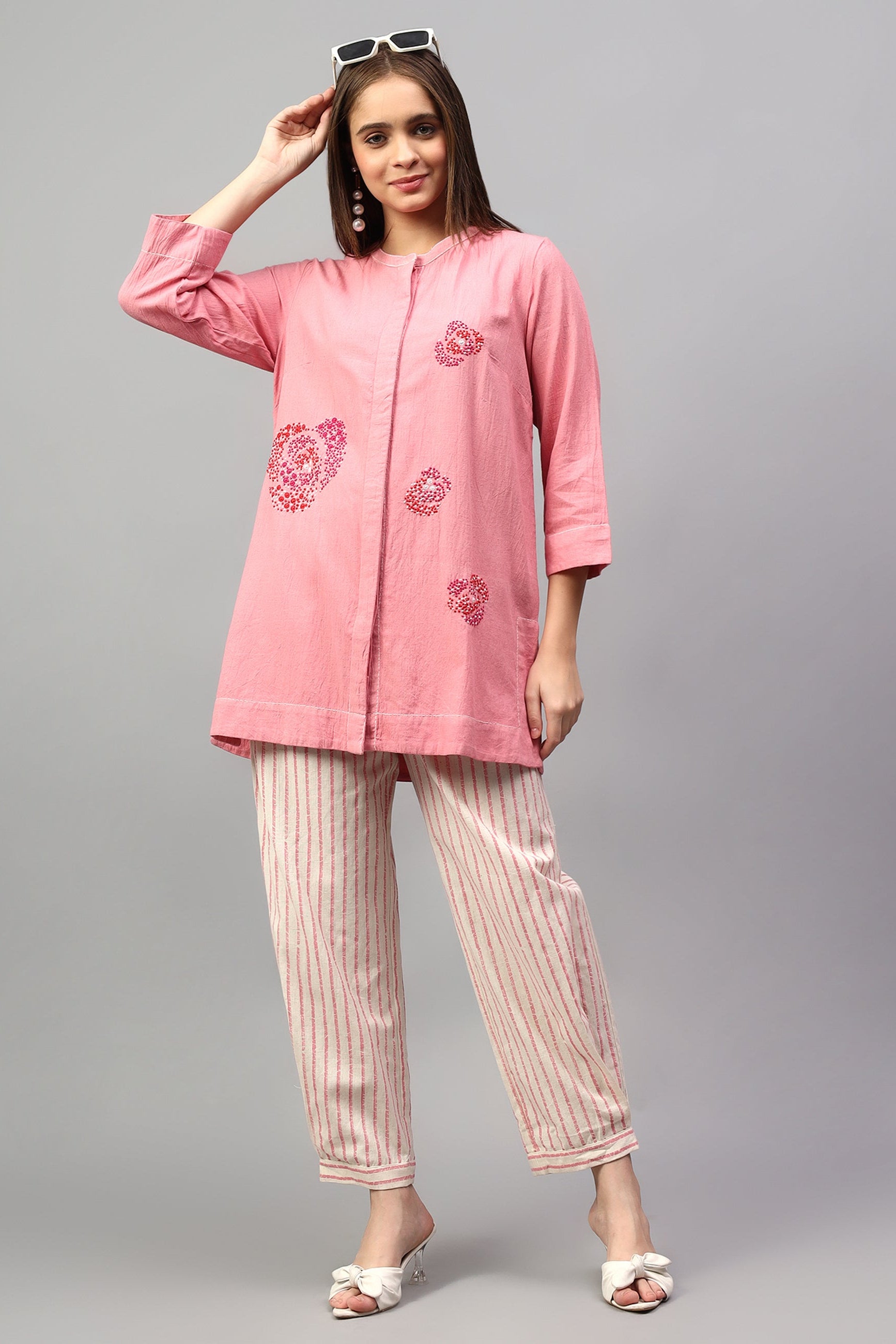 Nubra handcrafted Chikankari Shirt