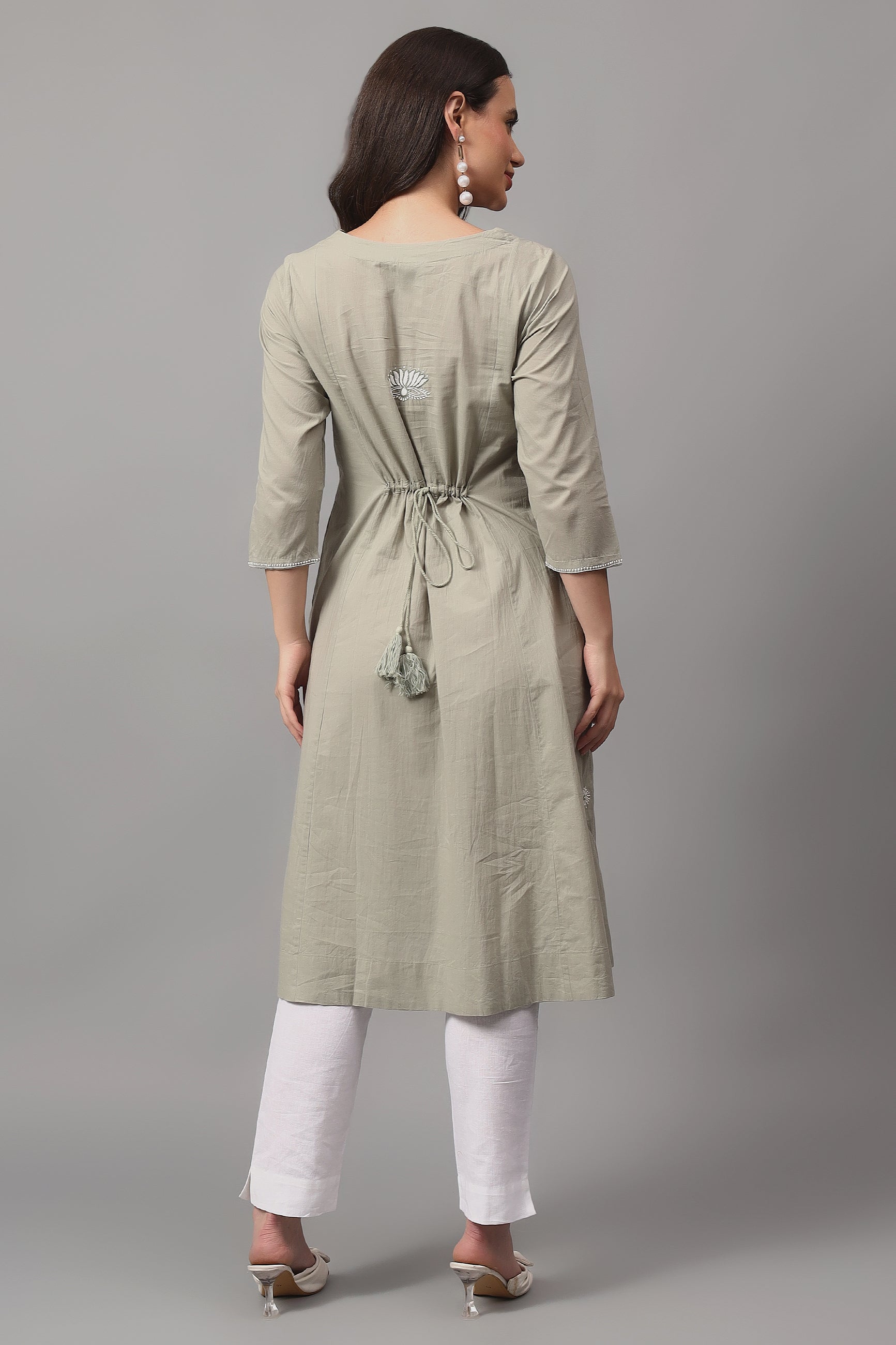 Kaifi handcrafted Chikankari Tunic