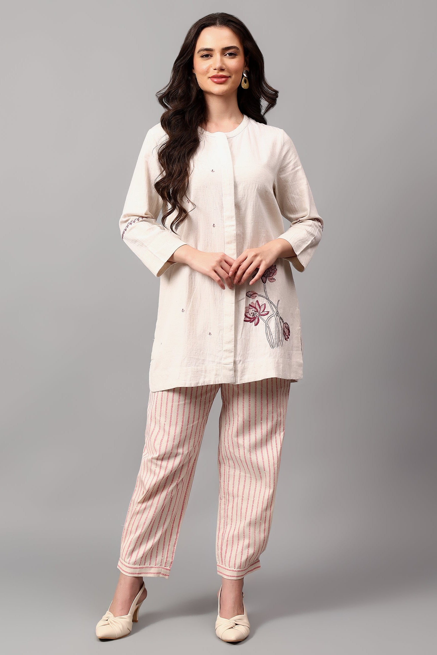 Spiti handcrafted Chikankari Shirt