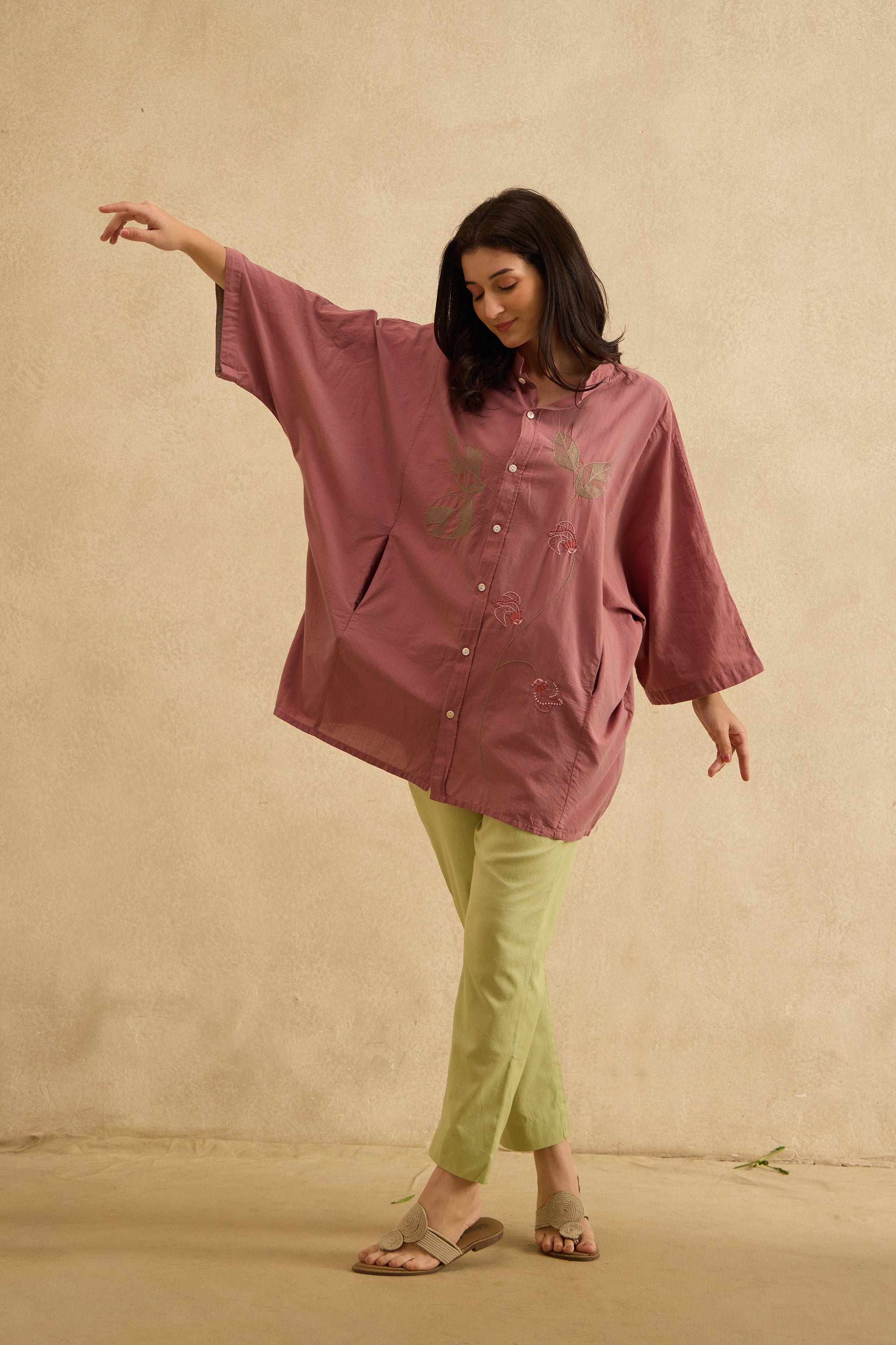 Sargam handcrafted Chikankari easy Shirt