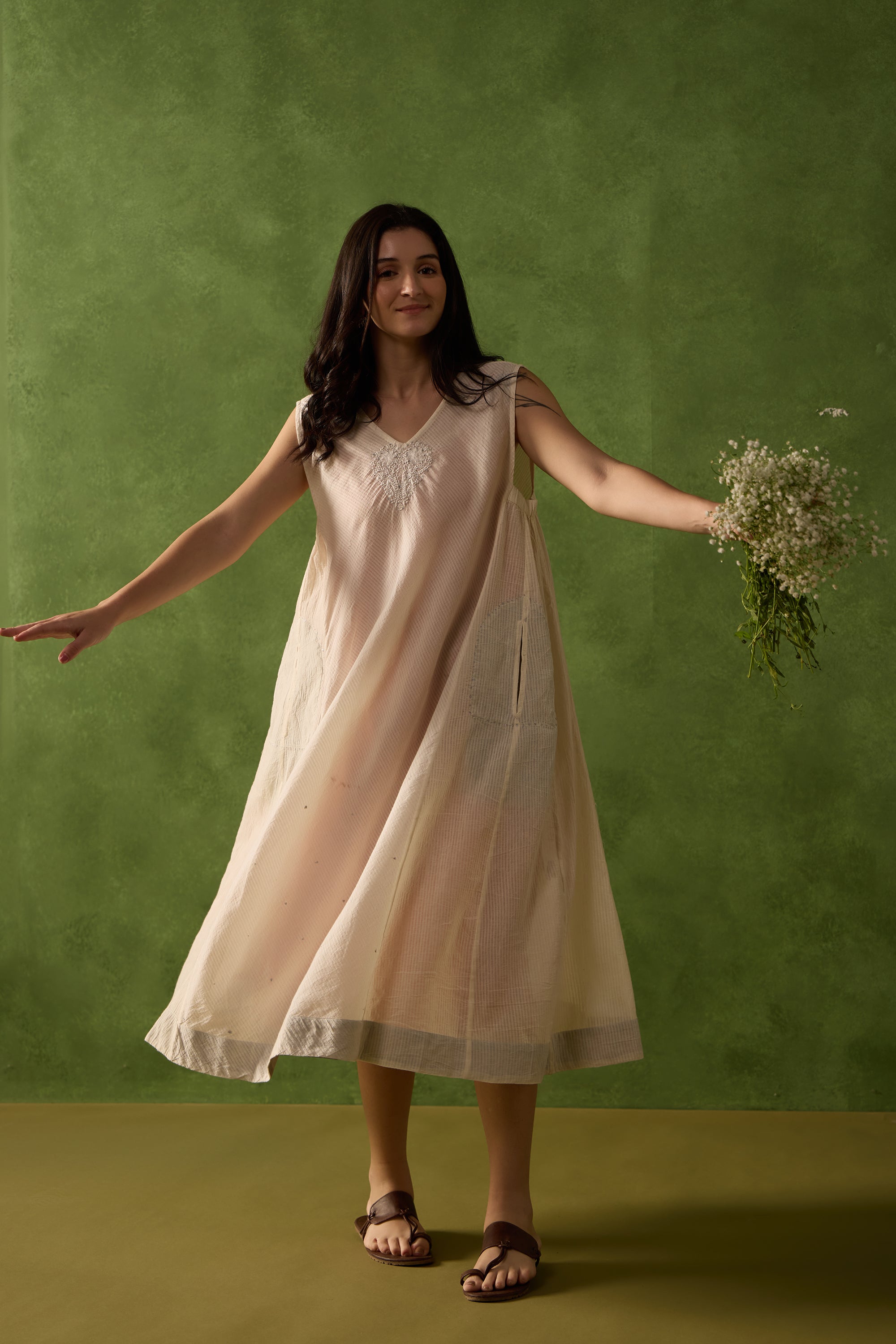Barak handcrafted Chikankari Dress