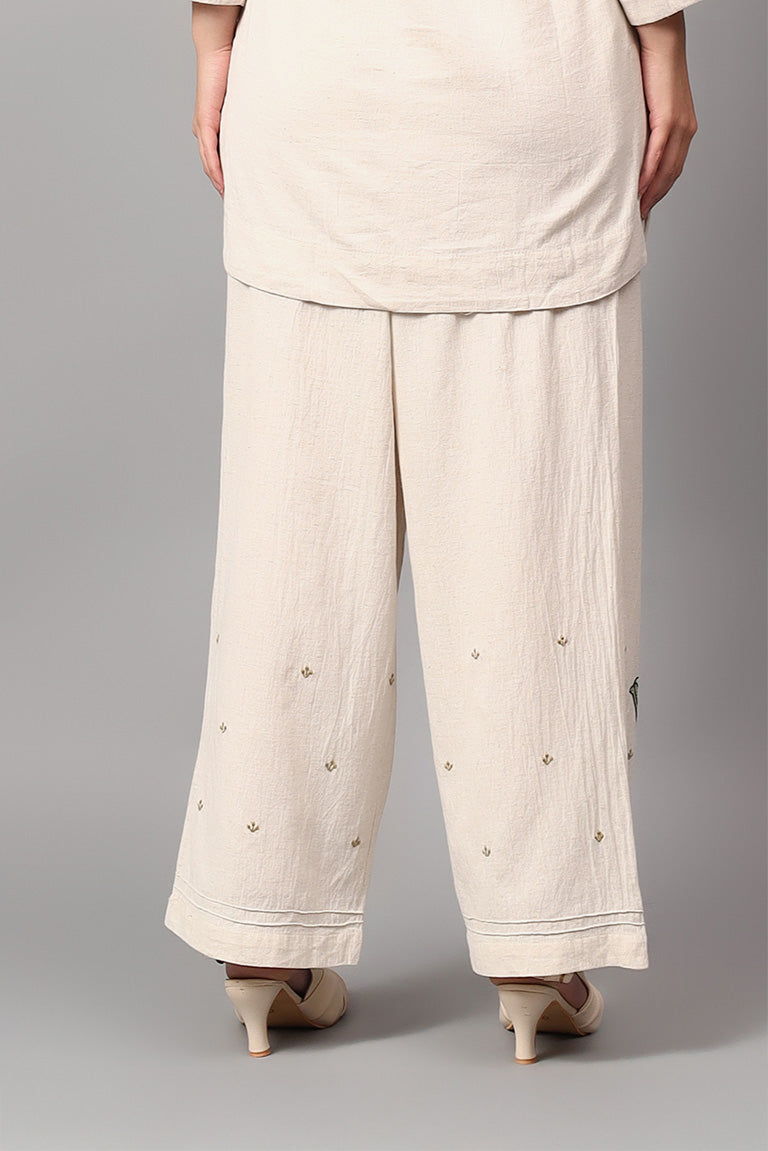 Classic Pant | Orai | Chikankari | Cotton Linen