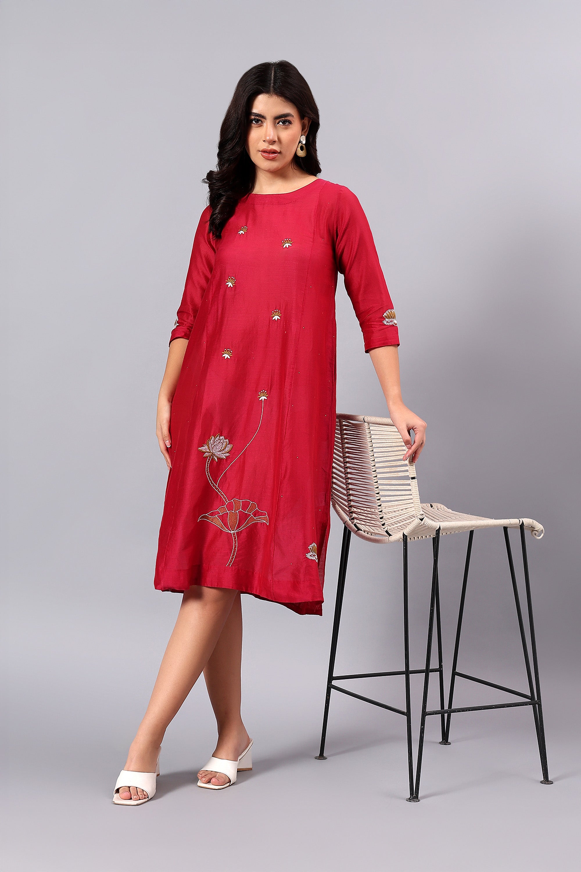 Tunic | Kriya | Chikankari | Cotton Silk (Chanderi)