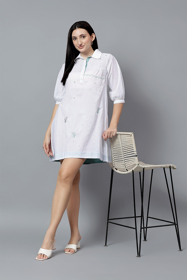 Tunic | Esli | Chikankari | Cotton