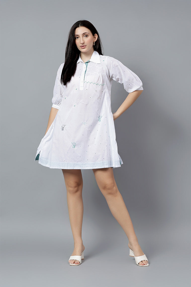 Tunic | Esli | Chikankari | Cotton