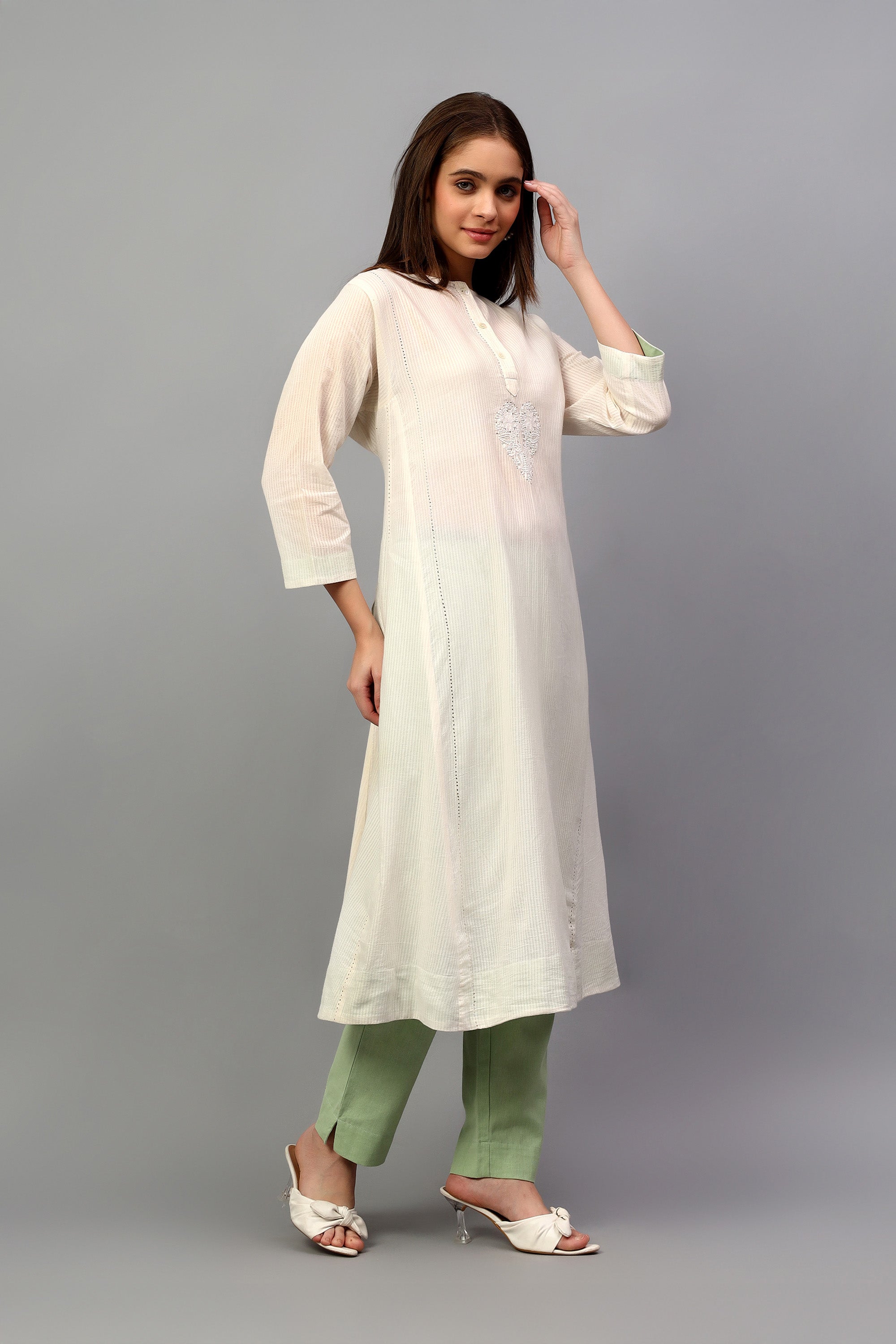 Kurta only | Irang | Chikankari | Cotton