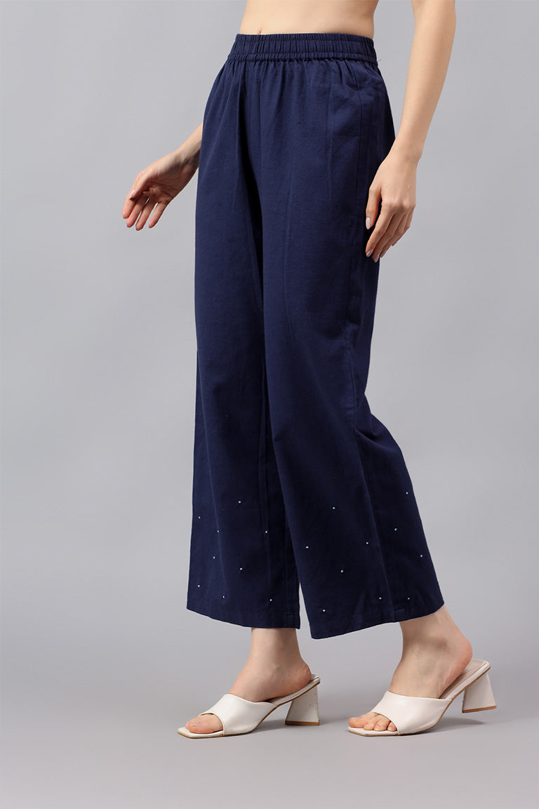 Classic Pyjamas | Dewa | Cotton linen | Indigo