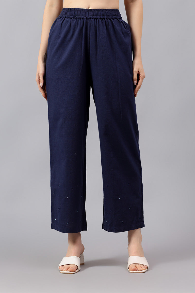 Classic Pyjamas | Dewa | Cotton linen | Indigo