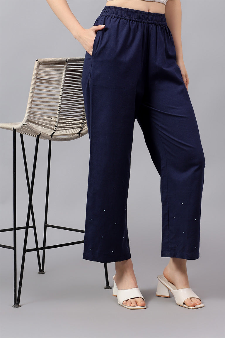 Classic Pyjamas | Dewa | Cotton linen | Indigo