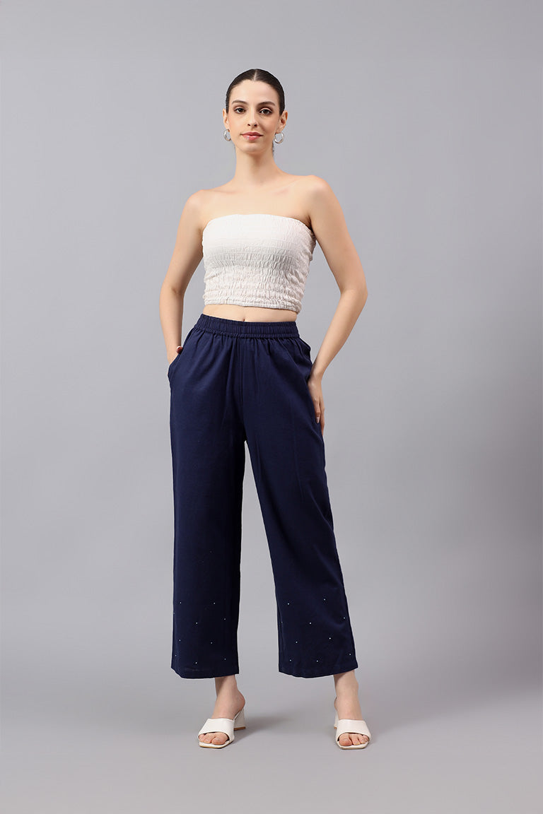 Classic Pyjamas | Dewa | Cotton linen | Indigo