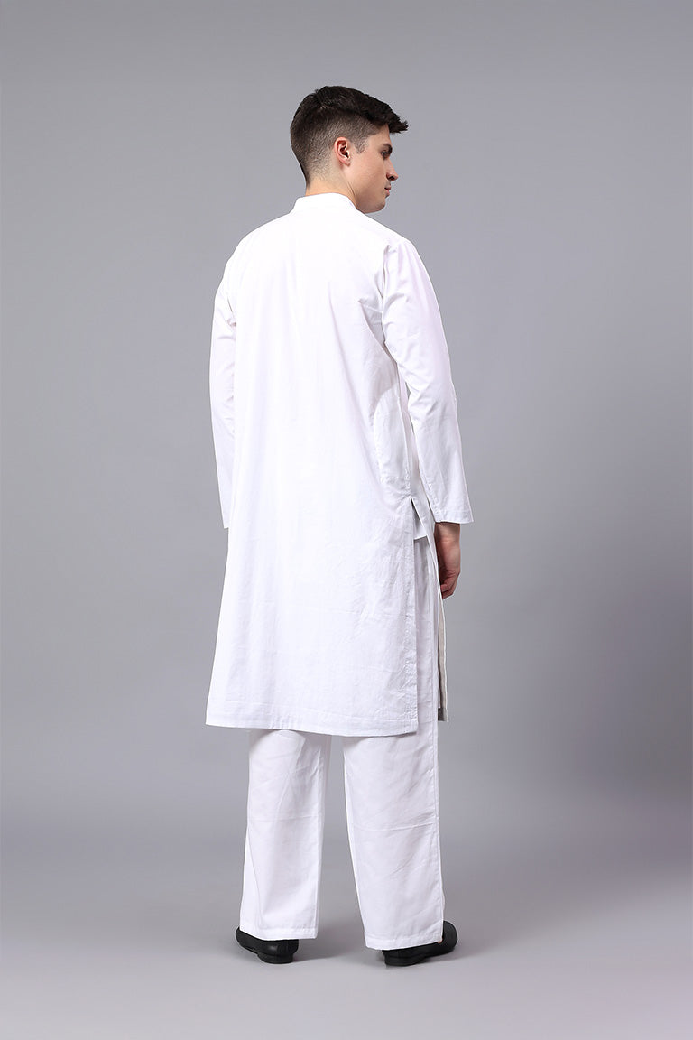 Mandarin Collar Kurta | Ekaarth | Chikankari | Cotton