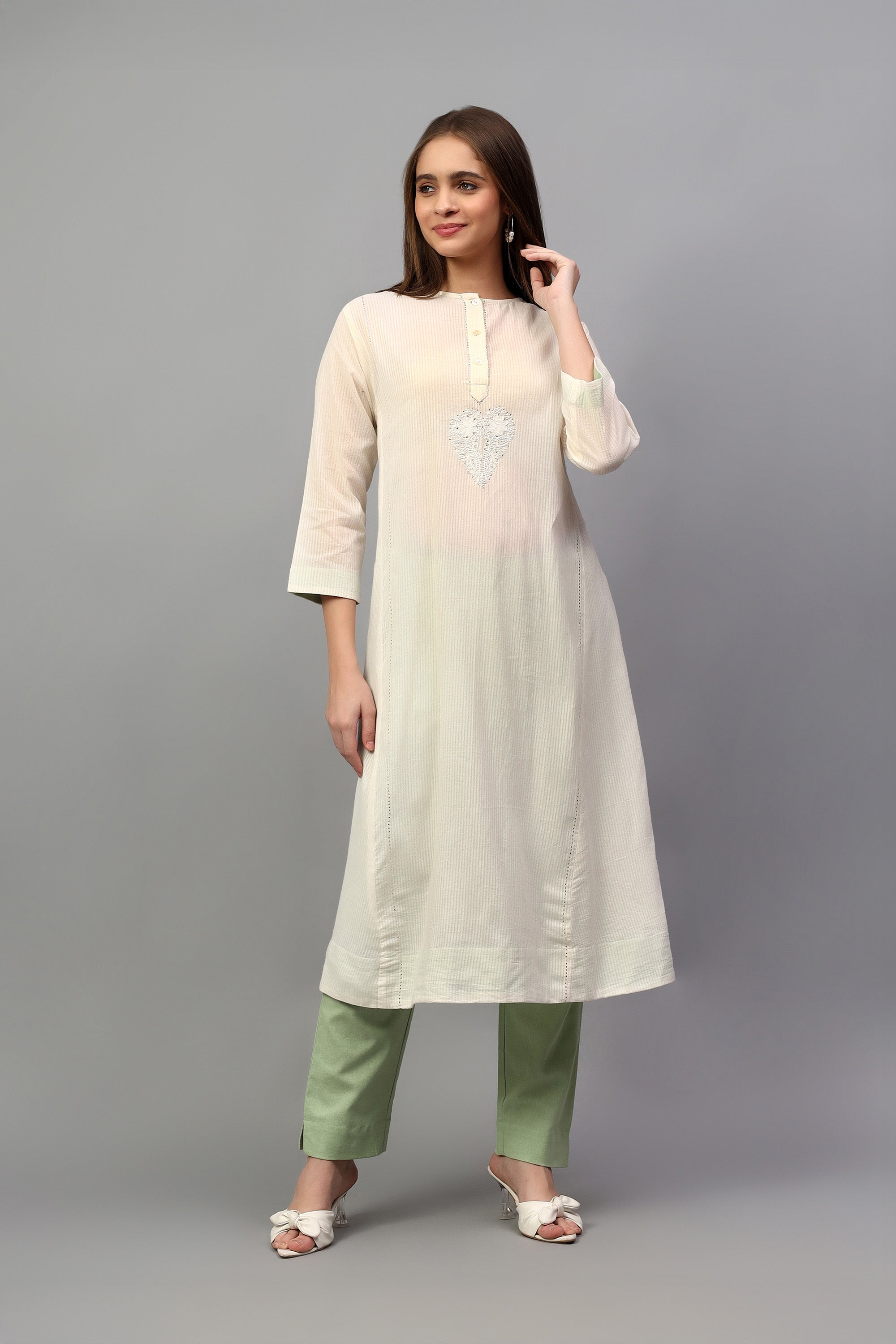 Kurta only | Irang | Chikankari | Cotton