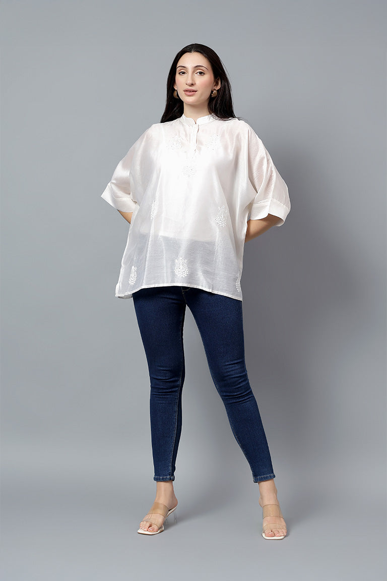 Easy Top | Upsarg | Chikankari | Cotton Silk