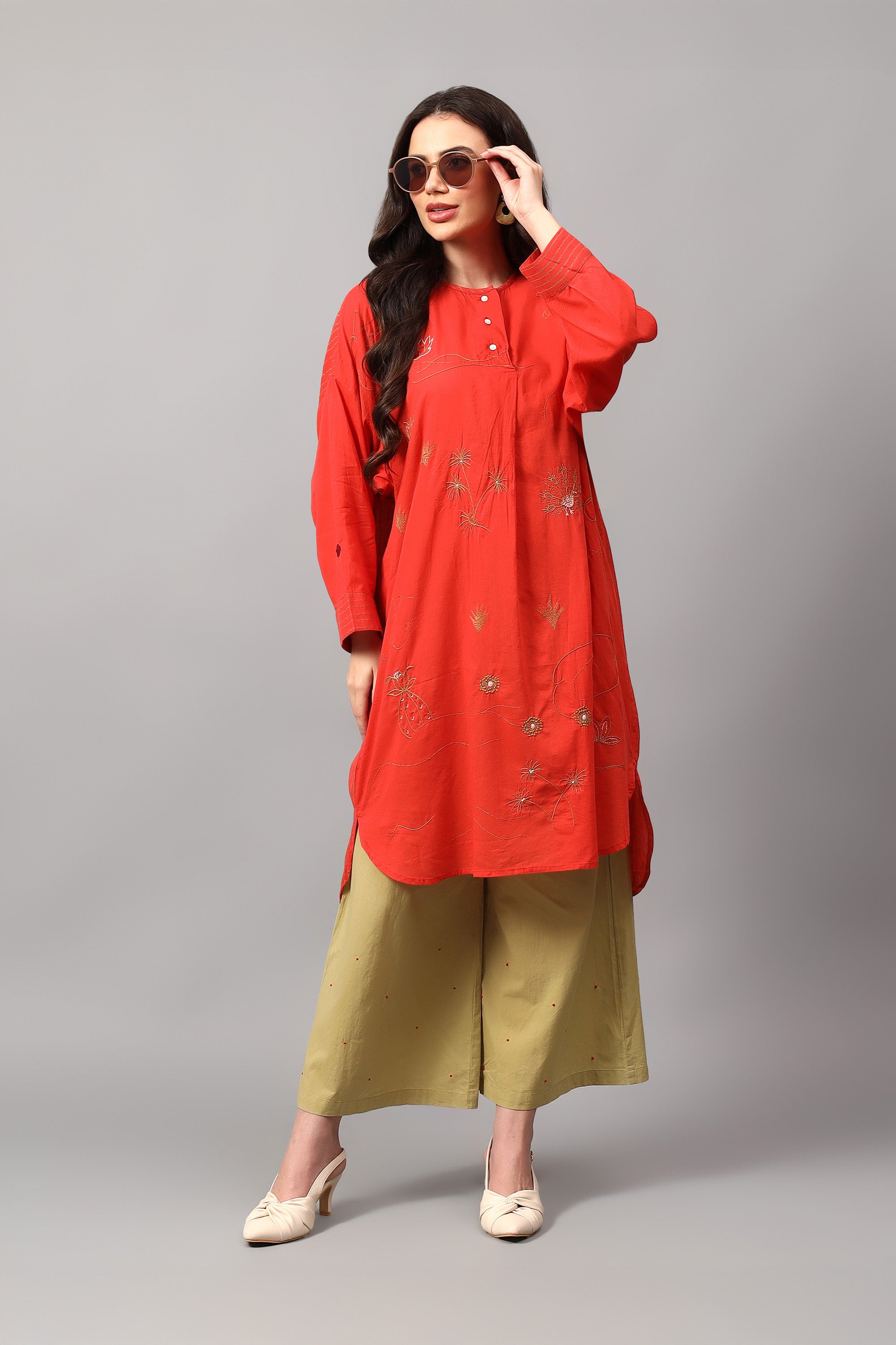 Easy Shirt | Sindhu | Chikankari | Cotton