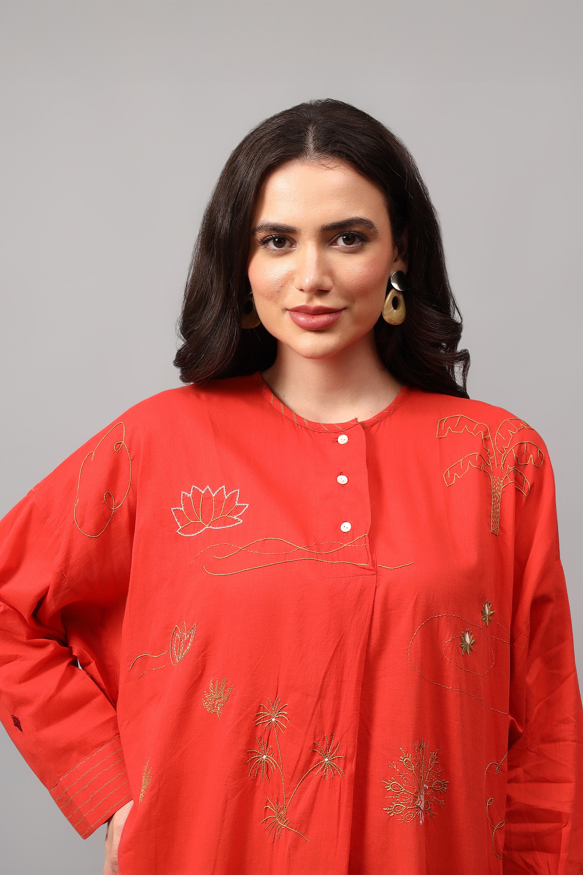 Easy Shirt | Sindhu | Chikankari | Cotton