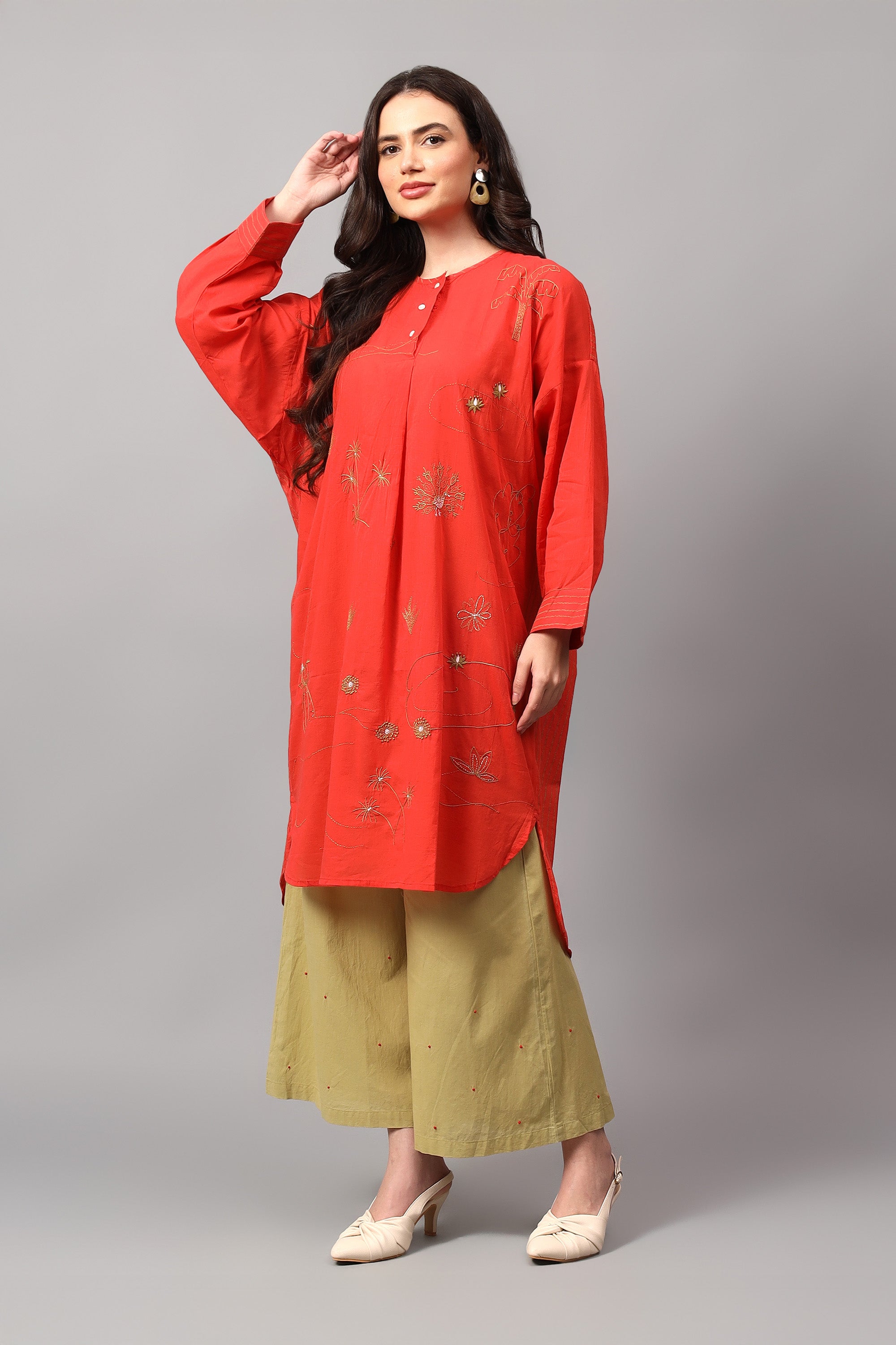 Easy Shirt | Sindhu | Chikankari | Cotton