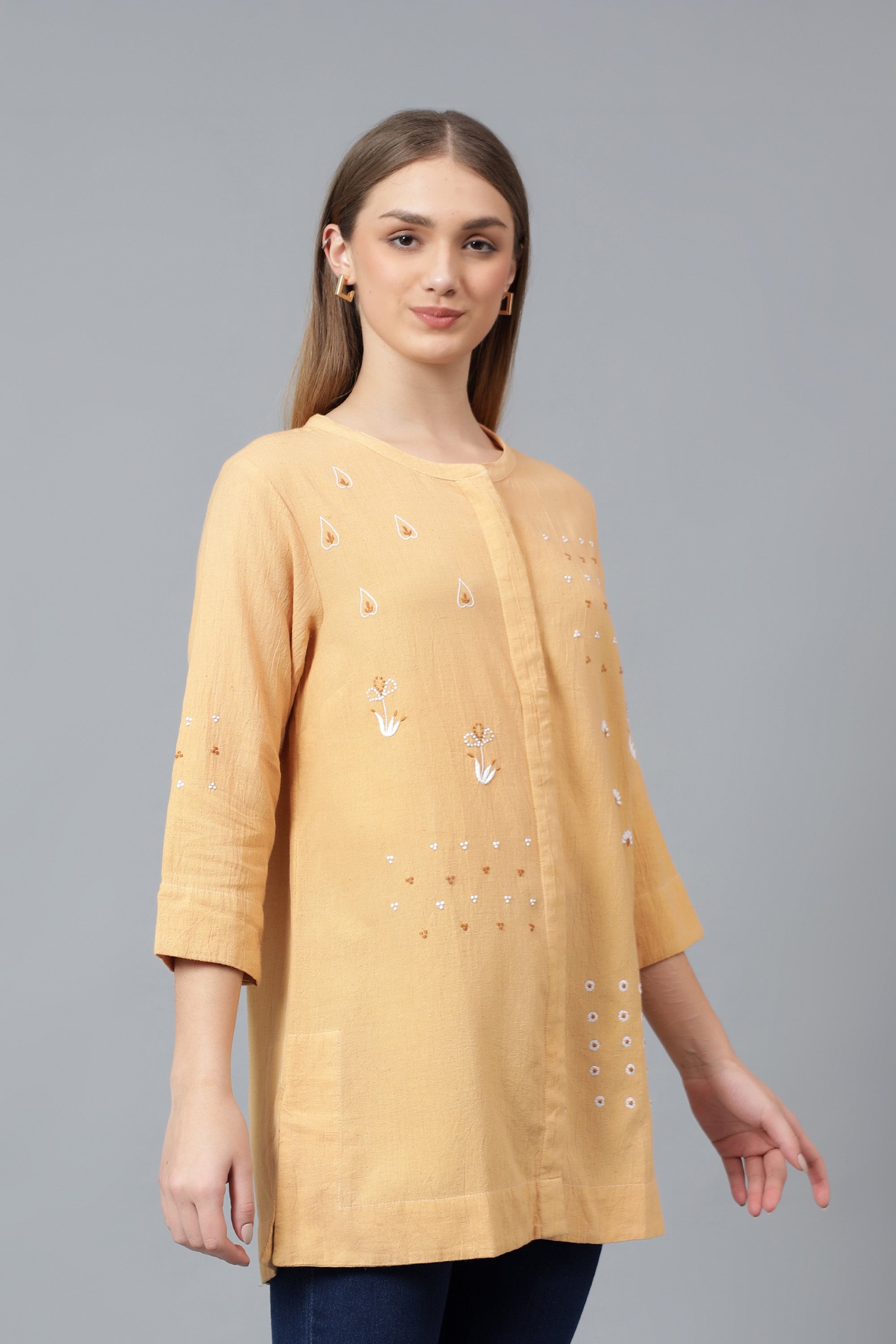 Shirt | Idiom | Chikankari | Cotton Flax(linen)
