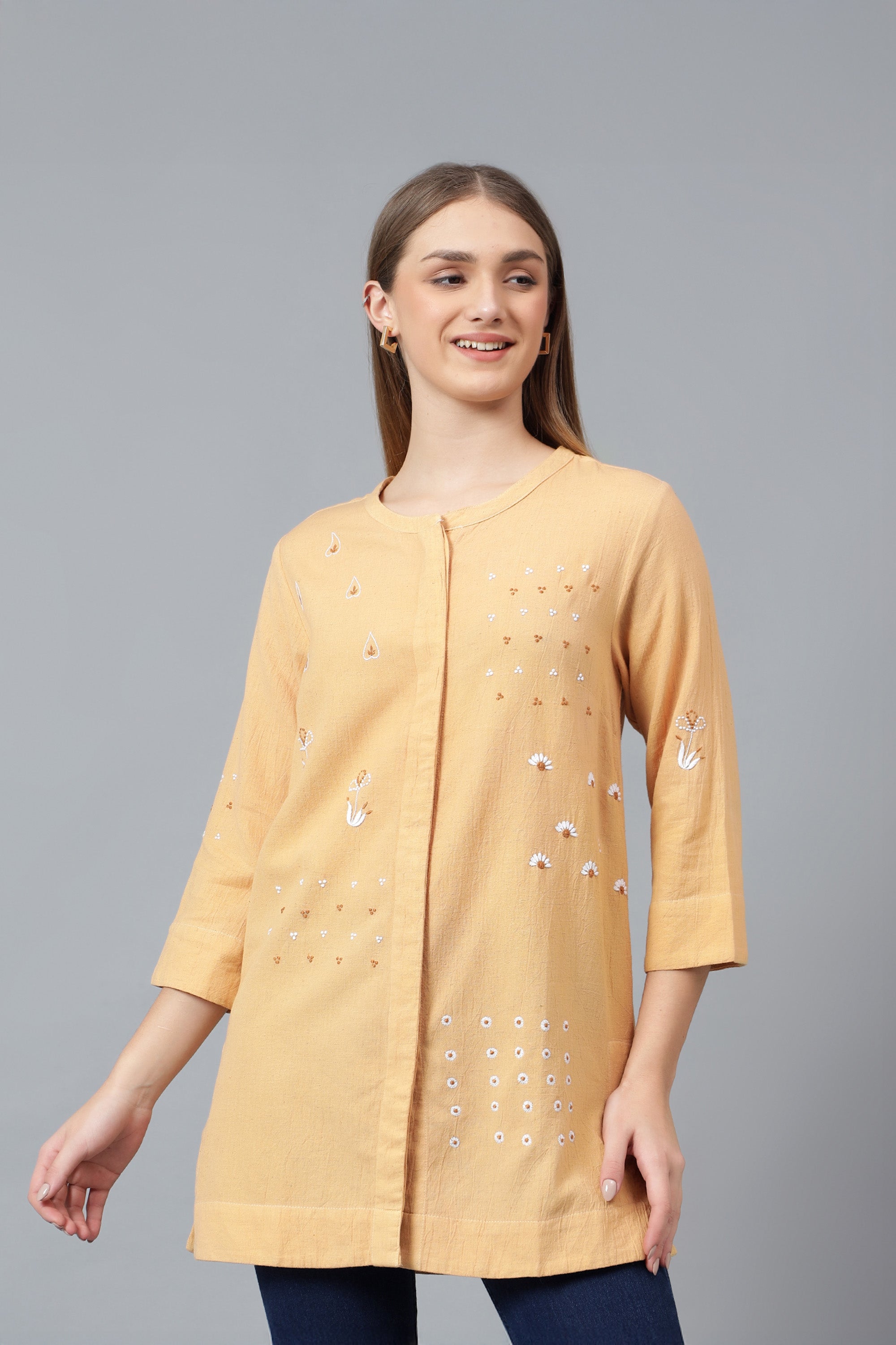 Shirt | Idiom | Chikankari | Cotton Flax(linen)
