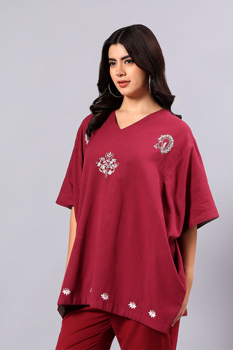 Easy fit Tunic | Tadbhav | Chikankari | Cotton Flax
