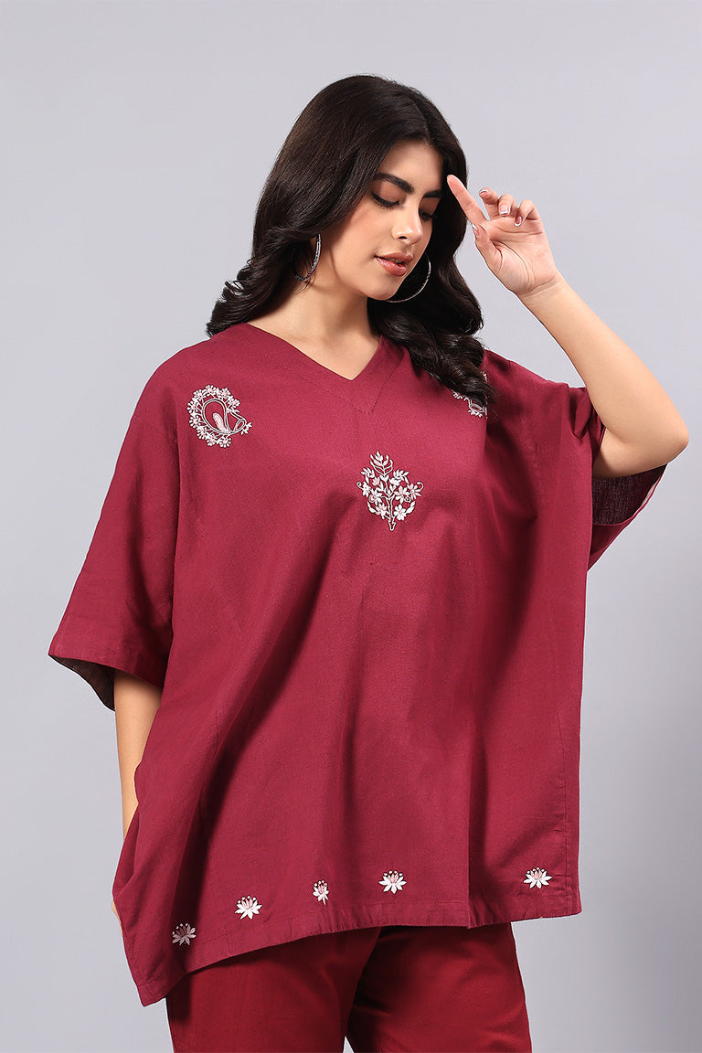 Easy fit Tunic | Tadbhav | Chikankari | Cotton Flax
