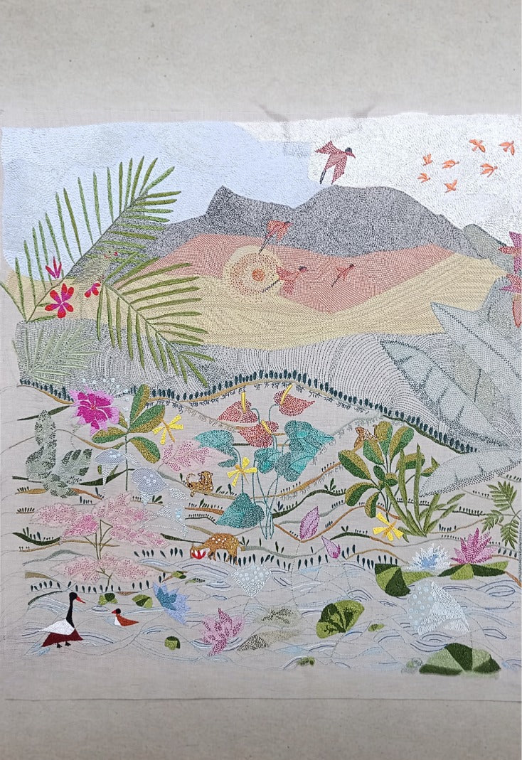Wall Art | Embroidery & Drawing | Jaspal Kalra | Achraj | Exclusive Edition