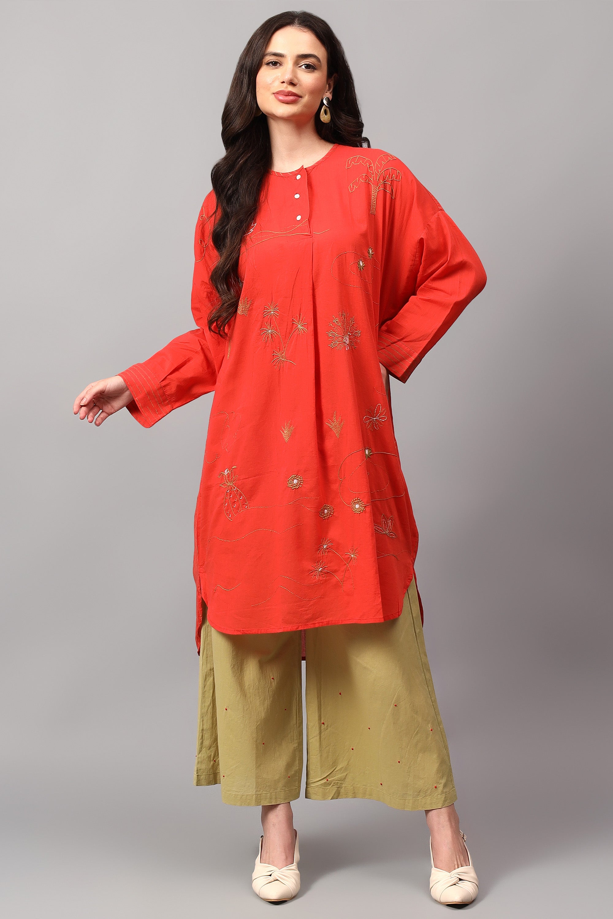 Easy Shirt | Sindhu | Chikankari | Cotton