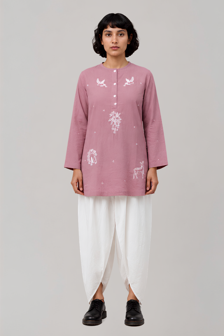 Dhatuh handcrafted Chikankari top